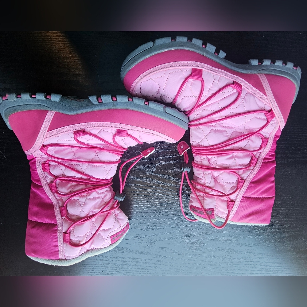 Northside Pink/Hot Pink/Gray Winter Boots Big Kids Sz 4